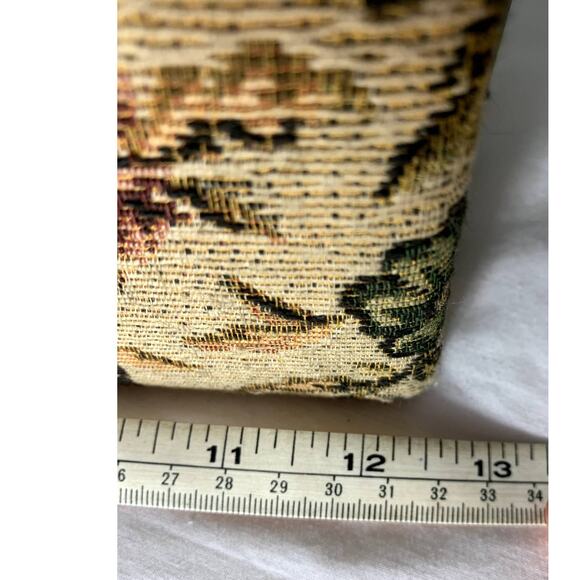 Vintage Tapestry Floral Satchel Kiss lock Handbag -Needlepoint - Picture 11 of 14